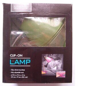 Living Solutions Adjustable Neck Clip-On Lamp, Green